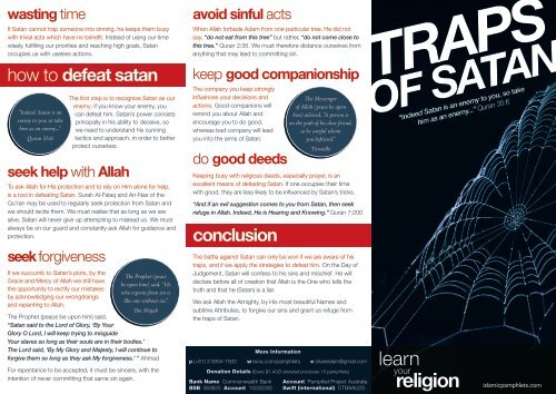 Brochure - Traps of Satan