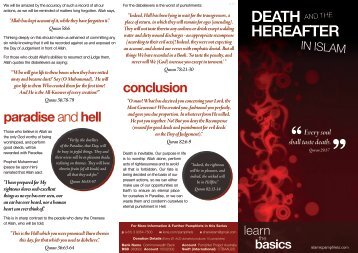 Brochure - Death and the Hereafter in Islam