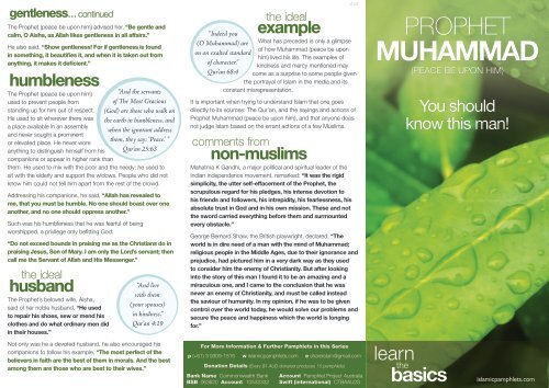 Brochure - Prophet Muhammad