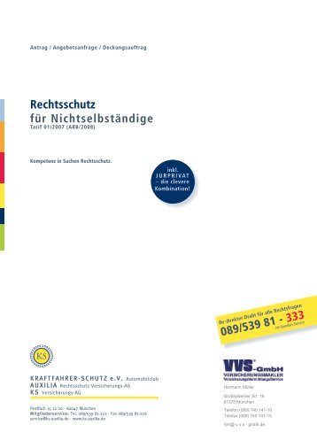 Rechtsschutz für Nichtselbständige - VVS® GmbH