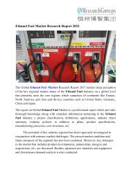 Global Ethanol Fuel Market Research Report 2017