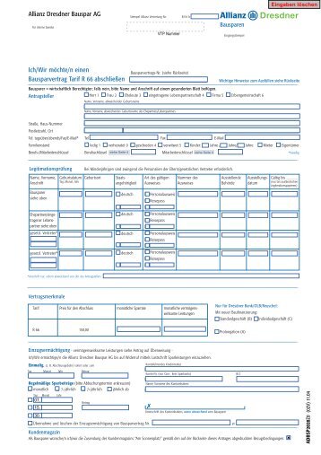 Antragsformular Tarif R 66 - VVS® GmbH