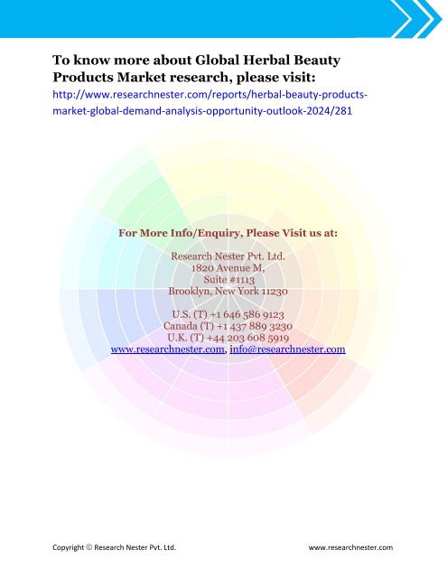 Global Herbal Beauty Products Market (2017-2024)- Research Nester