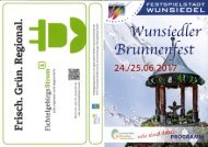 Programm zum Wunsiedler Brunnenfest 2017