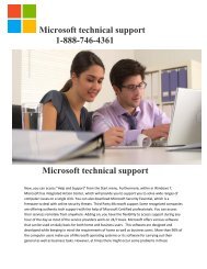 Microsoft technical support  1-888-746-4361
