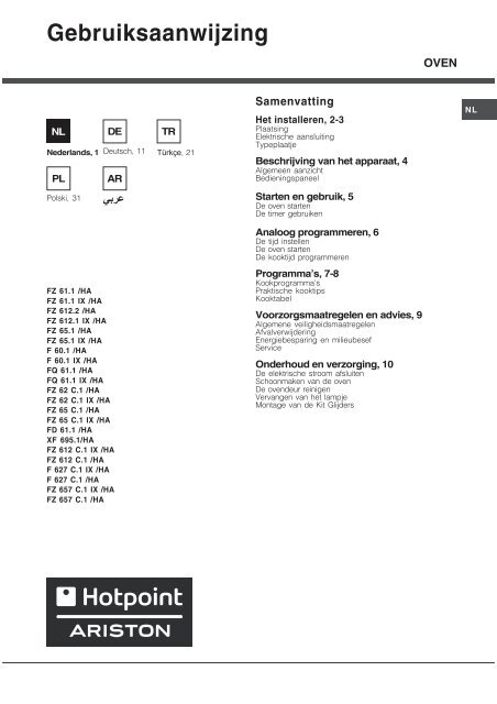 KitchenAid F 627 C.1 IX /HA - F 627 C.1 IX /HA AR (F059659) Istruzioni per l'Uso