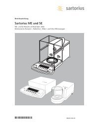 Sartorius ME und SE - Waagen-Kissling GmbH