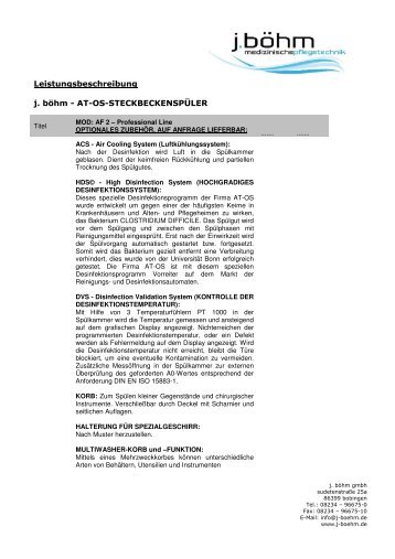 Steckbeckenspüler AF 2. Professional Line_OPTIONEN
