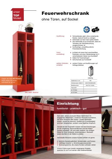 WACHTER Garderobenschränke & Spinde für Feuerwehr und Rettungswache
