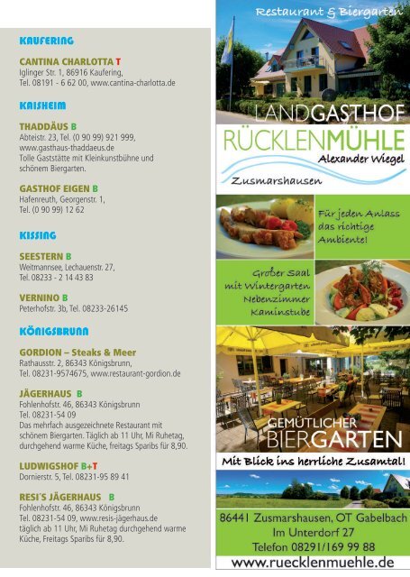 Biergartenguide Augsburg 2017