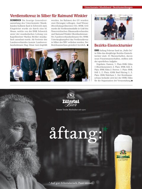 Blasmusik in Tirol - Ausgabe 2 / 2017