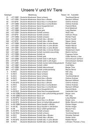 Unsere V und hV Tiere
