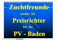 und die Preisrichter-Vereinigungen (PV)