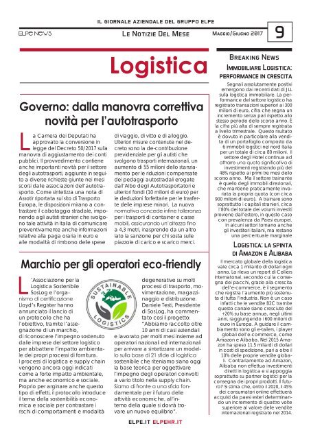 ELPE NEWS MAGGIO/GIUGNO 2017