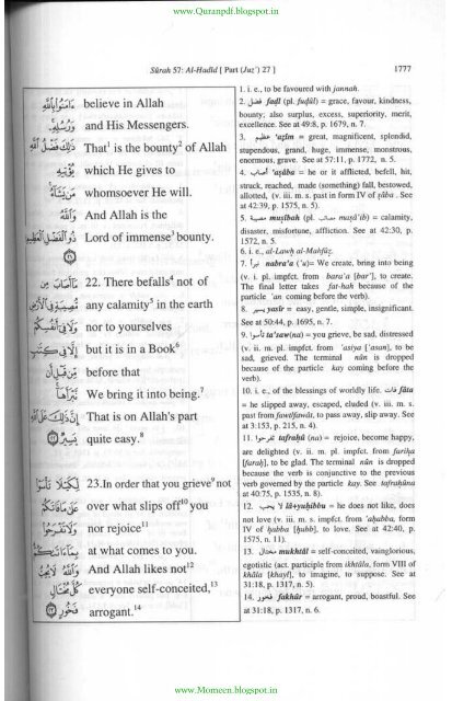 A word for Word Meaning Of The Quran - 3 of 3 - by Muhammad Mohar Ali