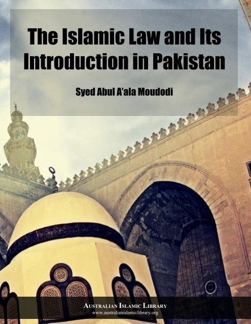 The Islamic Law and Its Introduction in Pakistan