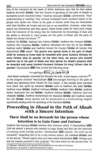 Hayatus Sahabah - The Lives of the Sahabah - Part 1 of 3