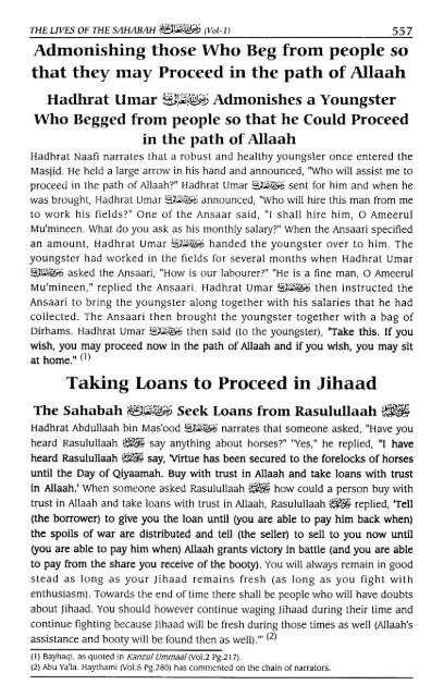 Hayatus Sahabah - The Lives of the Sahabah - Part 1 of 3