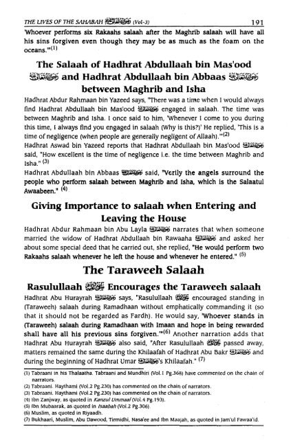 Hayatus Sahabah - The Lives of the Sahabah - Part 3