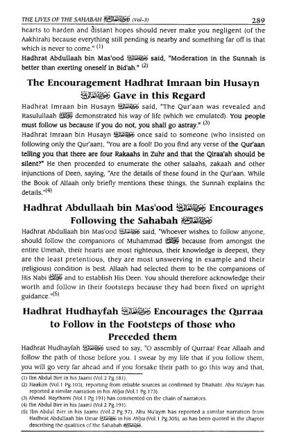 Hayatus Sahabah - The Lives of the Sahabah - Part 3