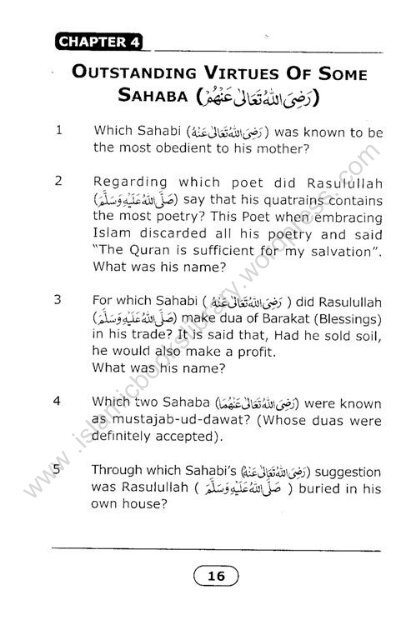 How Well Do You Know Sahabah? - By_Sheikh Khalid Dhorat