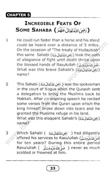 How Well Do You Know Sahabah? - By_Sheikh Khalid Dhorat