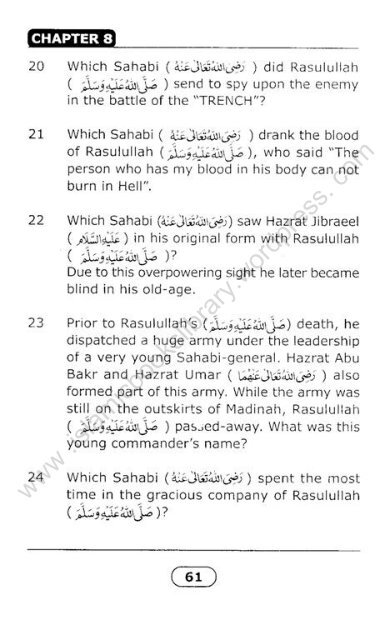 How Well Do You Know Sahabah? - By_Sheikh Khalid Dhorat