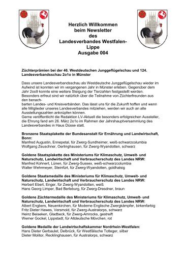 Newsletter 004 - Landesverband Westfalen-Lippe