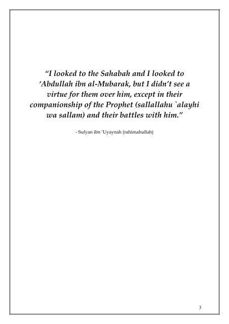 The Life of Abdullah ibn Al-Mubarak