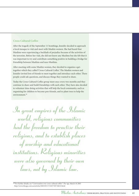Muslim Australians - Religion Cultural Diversity Resource Manual