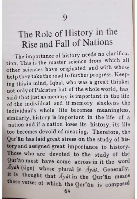 Study of History - Maulana Kausar Niazi