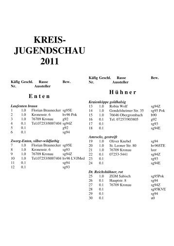 zum Katalog - KV Bruchsal