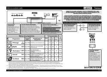 KitchenAid C 1011 IS - C 1011 IS FR (851000529320) Scheda programmi