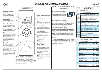 KitchenAid JQ 280 SL - JQ 280 SL PL (858728099890) Scheda programmi