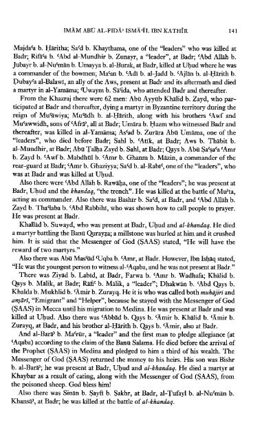 The Life of the Prophet Muhammad by Ibn Kathir - Volume 2 of 4