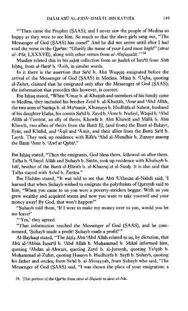 The Life of the Prophet Muhammad by Ibn Kathir - Volume 2 of 4