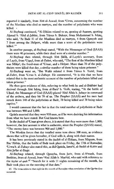 The Life of the Prophet Muhammad by Ibn Kathir - Volume 2 of 4