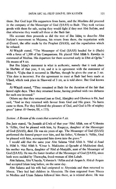 The Life of the Prophet Muhammad by Ibn Kathir - Volume 3 of 4