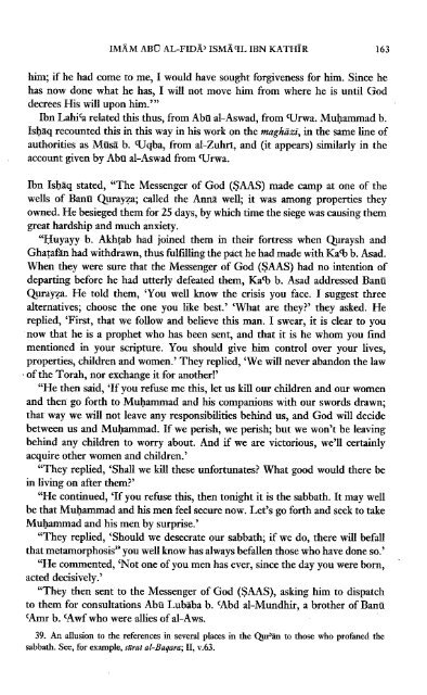 The Life of the Prophet Muhammad by Ibn Kathir - Volume 3 of 4