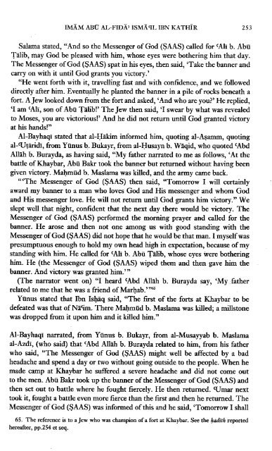 The Life of the Prophet Muhammad by Ibn Kathir - Volume 3 of 4