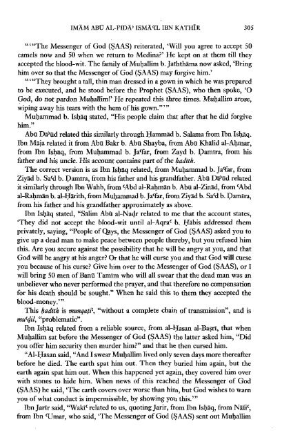 The Life of the Prophet Muhammad by Ibn Kathir - Volume 3 of 4