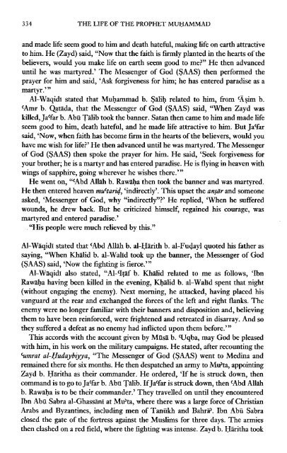 The Life of the Prophet Muhammad by Ibn Kathir - Volume 3 of 4