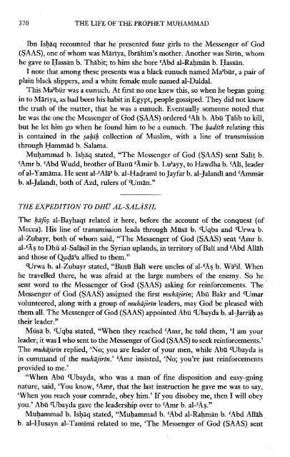 The Life of the Prophet Muhammad by Ibn Kathir - Volume 3 of 4