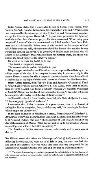 The Life of the Prophet Muhammad by Ibn Kathir - Volume 3 of 4