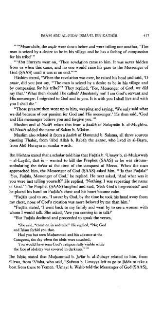 The Life of the Prophet Muhammad by Ibn Kathir - Volume 3 of 4