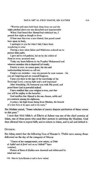 The Life of the Prophet Muhammad by Ibn Kathir - Volume 3 of 4