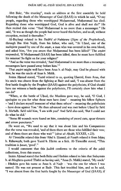 The Life of the Prophet Muhammad by Ibn Kathir - Volume 3 of 4