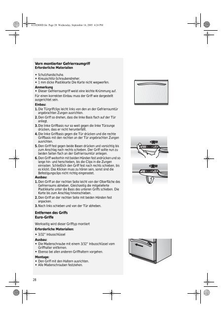 KitchenAid G20 E FSB23INOX - G20 E FSB23INOX DE (850122211000) Istruzioni per l'Uso