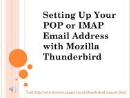 1800 358 0071 Mozilla Thunderbird mail Configuration 