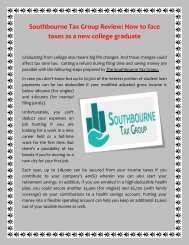 Southbourne Tax Group Review How to face taxes as a new college graduate